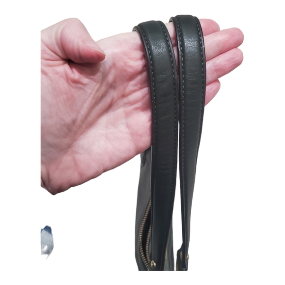 $458 Coach Kristin Spectator Exotic Leather Hobo Bag EUC Croc Dark Green Hunter - Picture 4 of 13